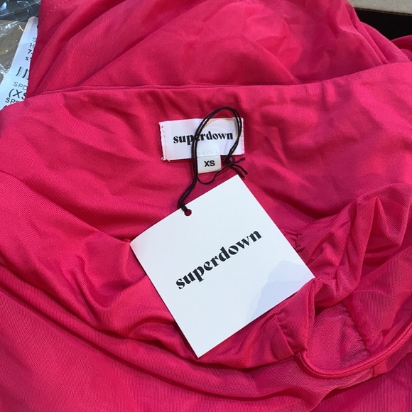 REVOLVE superdown Jerica Mesh Mini Dress in Hot Pink Size S - Picture 4 of 7